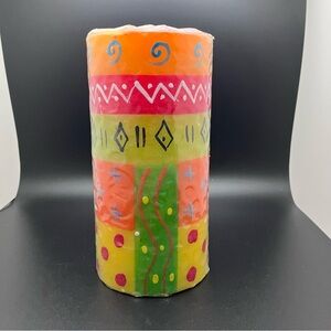 Colorful Patterned Candle